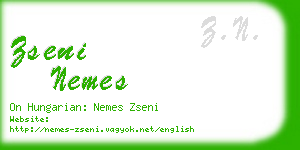 zseni nemes business card